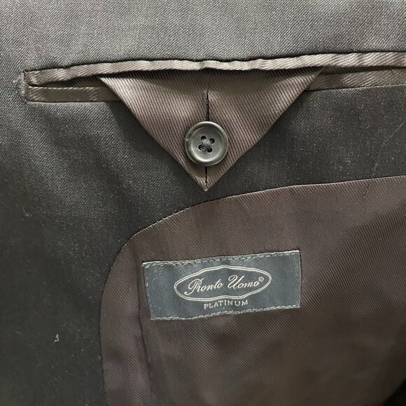 44 Short Pronto Uomo Platinum Suit Jacket - Picture 4 of 7